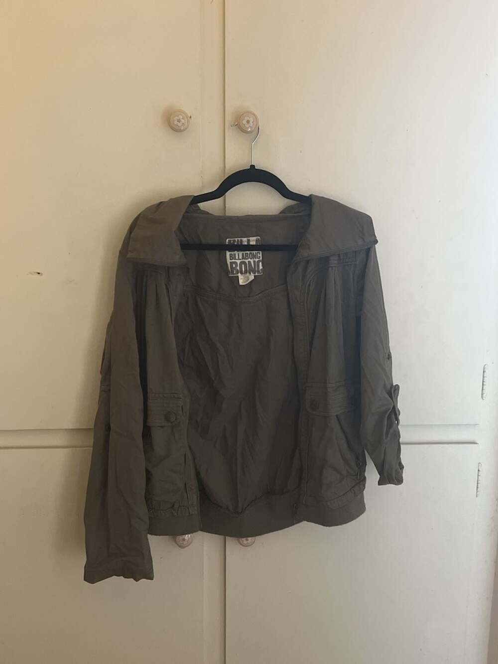 Billabong Olive Green Utility Bomber Jacket